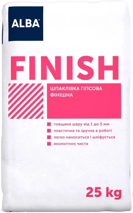 Шпаклівка АЛЬБА Гіпсова Фінішна "FINISH"